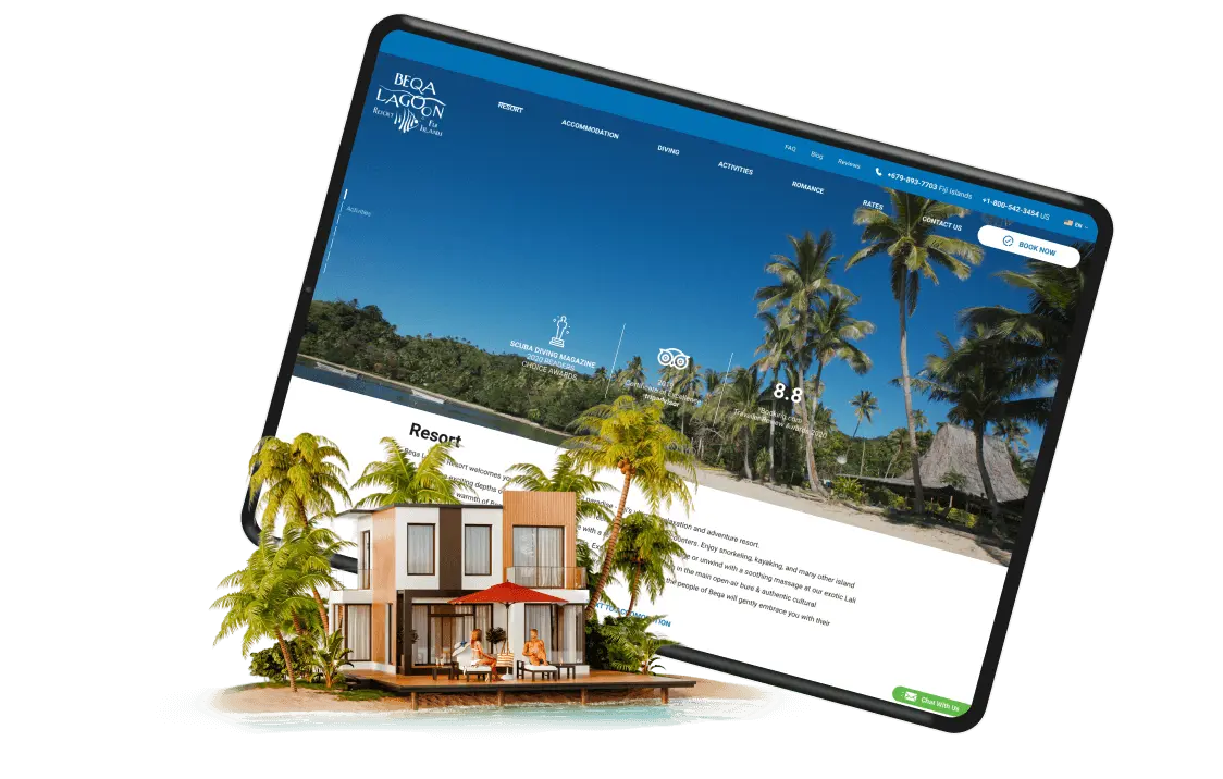 Beqa Lagoon Resort background and UX architecture