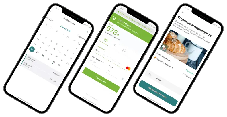 Forum mobile and web solution screens