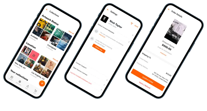 Other modules in Marcel art marketplace app