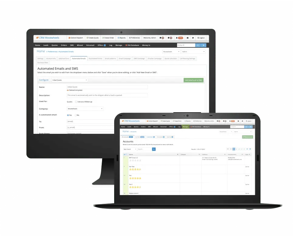 Movewheels CRM development modules overview