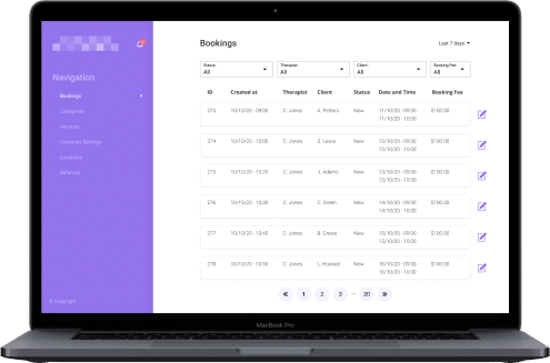 Admin management panel