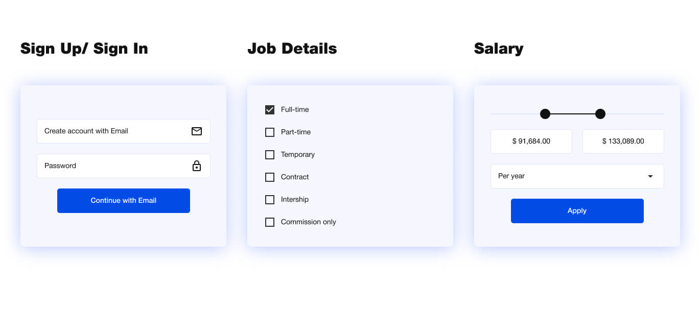 job board website features