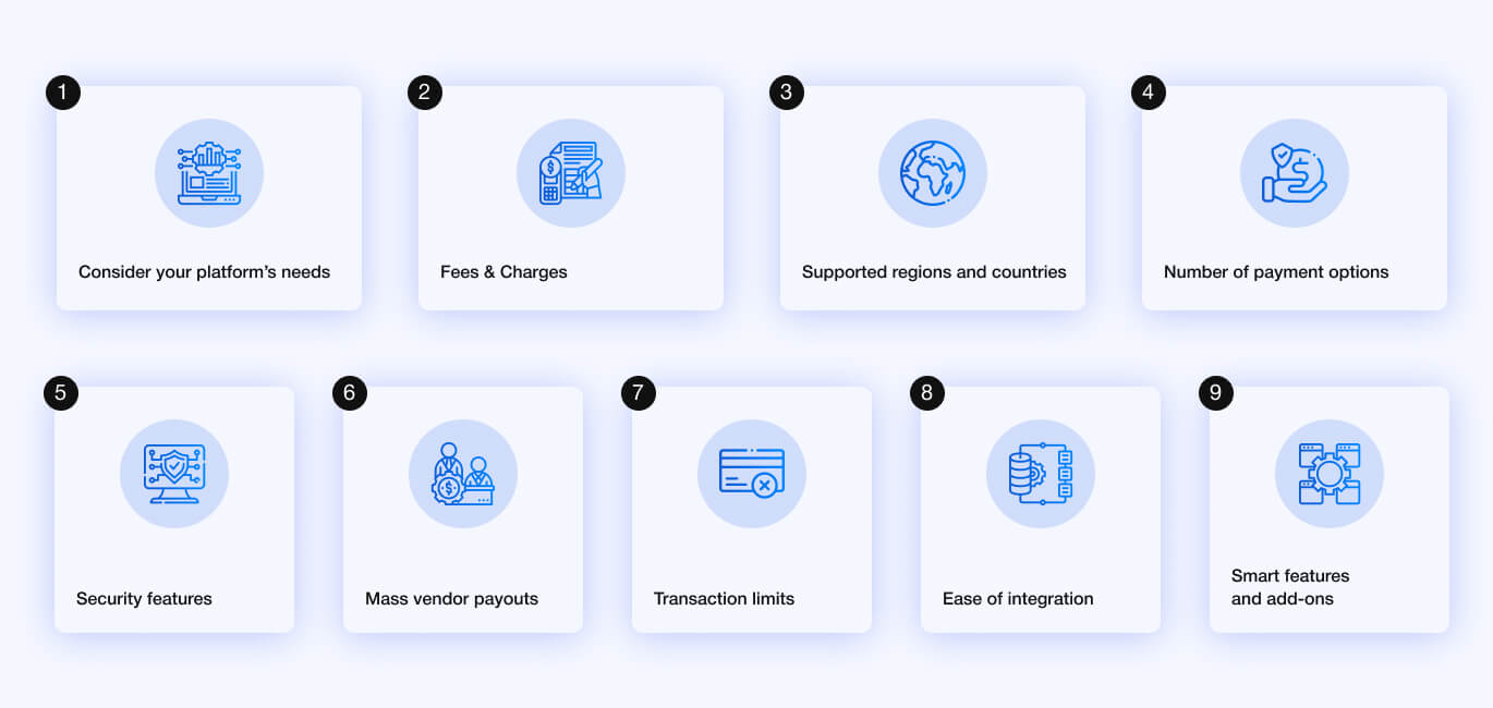 Things to consider when choosing a marketplace payment system