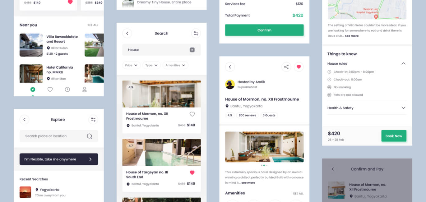 hotel booking design example 