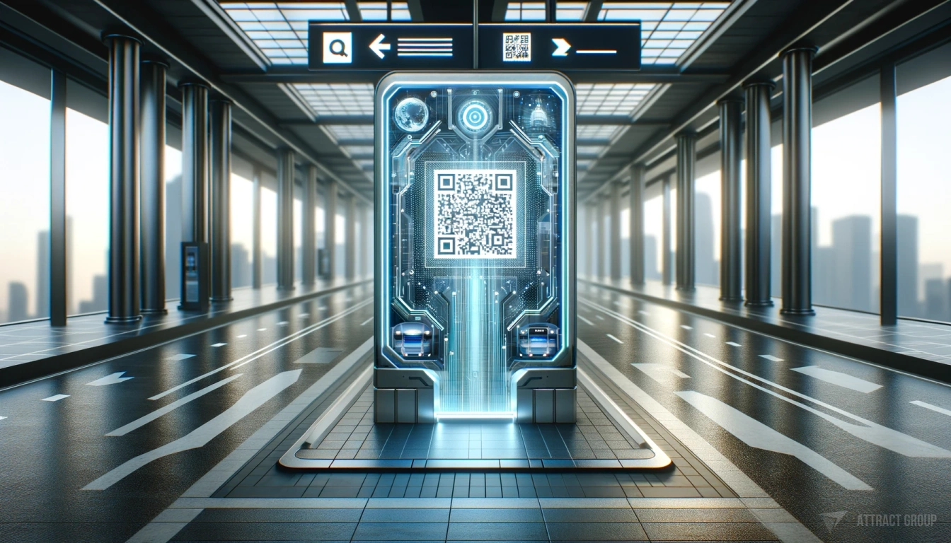 Future Trends in Digital Ticketing and Customer Experience. A futuristic bus station.