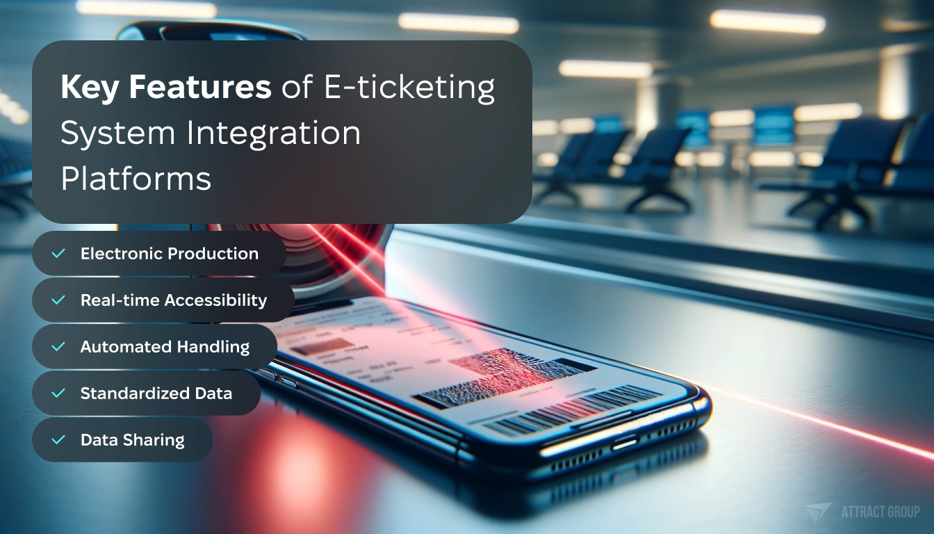 Key Features of E-ticketing System Integration Platforms. A smartphone displaying a plane ticket, with a red laser from a ticket scanner passing over it. The scene should be set in an airport environment, capturing the moment of the ticket scanning process. The focus should be on the interaction between the laser and the phone.
