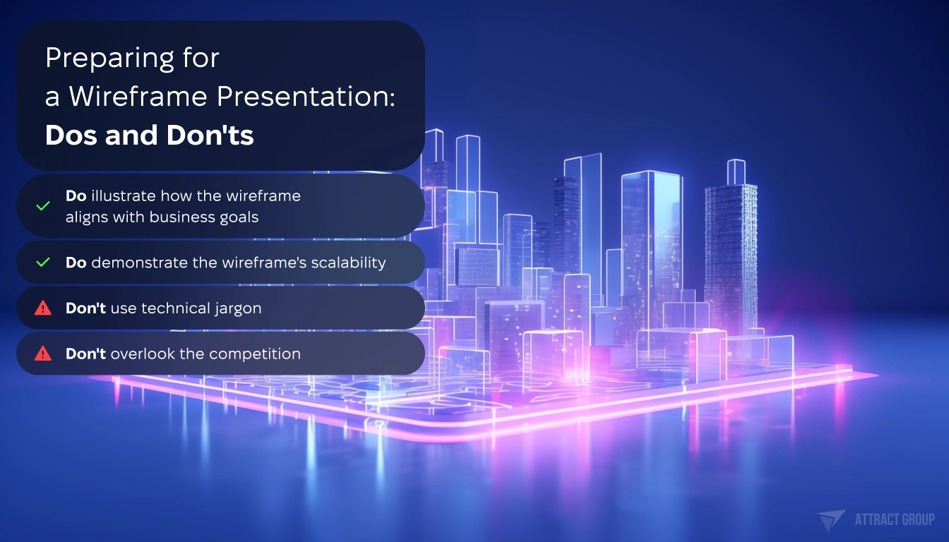 Dos and Don'ts in Wireframe Presentation